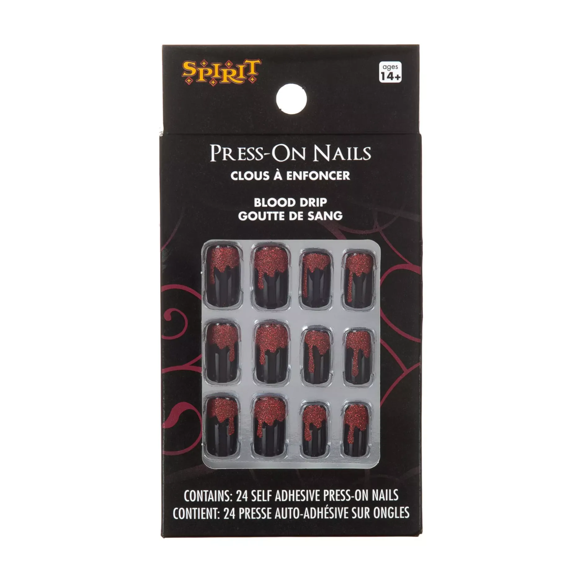 Spirit Halloween Dripping Blood Press On Nails