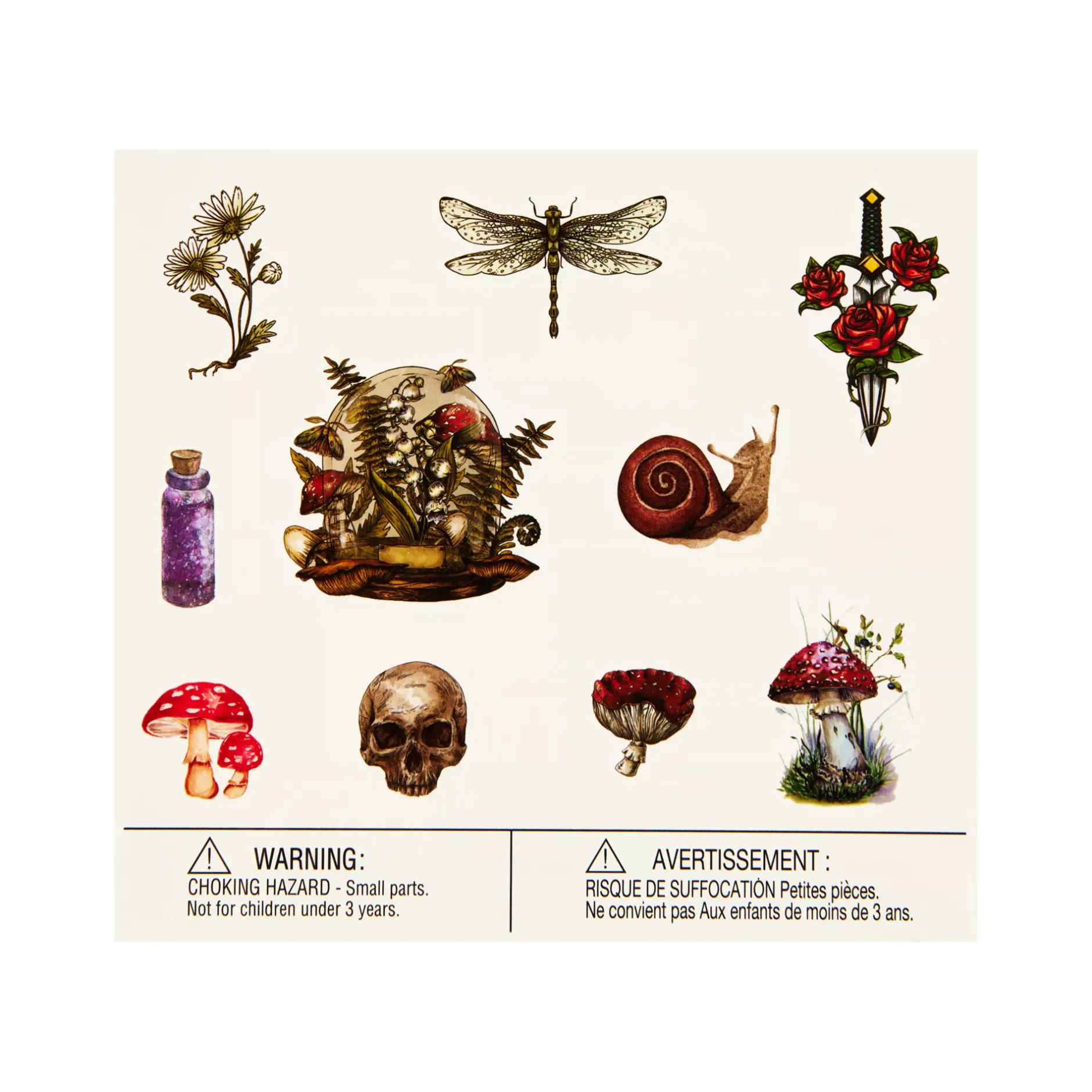 Spirit Halloween Earthy Fairy Assorted Temporary Tattoos - 20 Pack