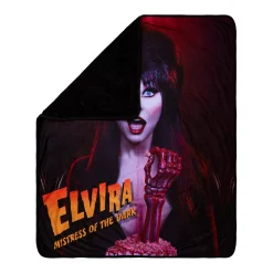 Spirit Halloween Elvira Mistress of the Dark Fleece Blanket