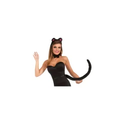 Spirit Halloween Extra Long Faux Fur Black Cat Tail