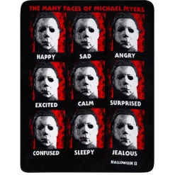 Spirit Halloween Faces of Michael Myers Fleece Blanket - Halloween