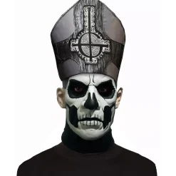 Spirit Halloween Ghost Papa Deluxe Full Mask and Hat