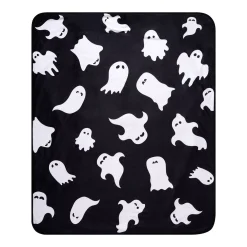 Spirit Halloween Ghost Print Fleece Blanket