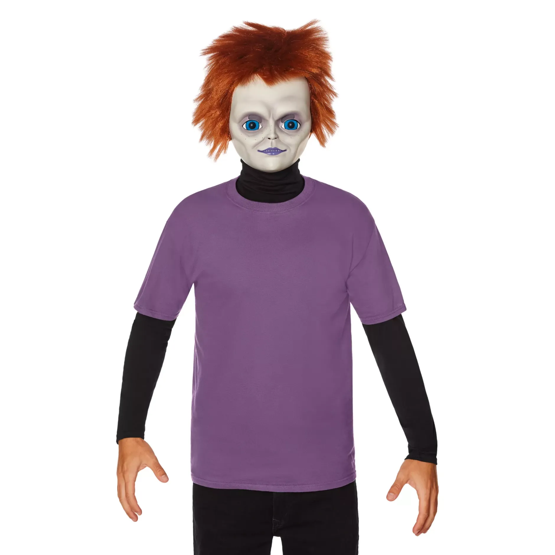 Spirit Halloween Glen Half Mask with Wig - Chucky