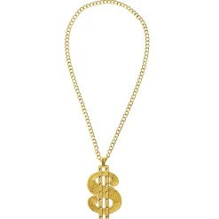 Spirit Halloween Gold Dollar Sign Necklace