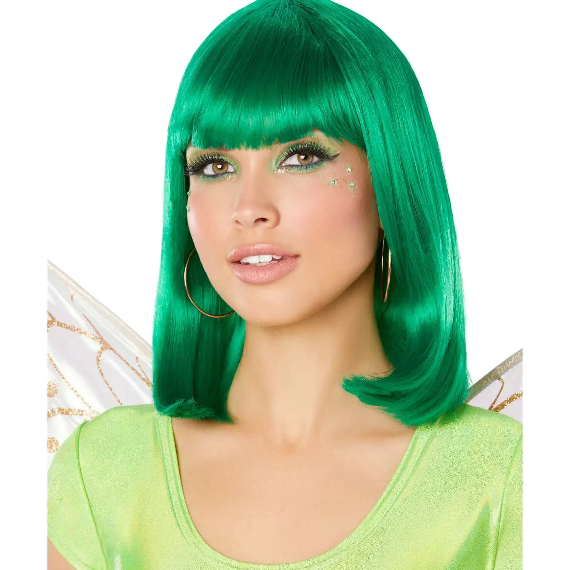 Women Spirit Halloween Green Pageboy Wig