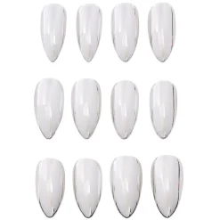 Spirit Halloween Horror Icon Silver Press On Nails