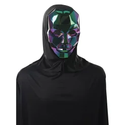 Spirit Halloween Iridescent Metallic Hooded Mask