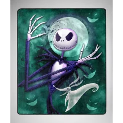 Spirit Halloween Jack Skellington Reversible Fleece Blanket - The Nightmare Before Christmas