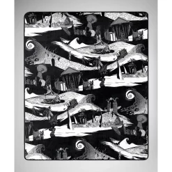 Spirit Halloween Jack Skellington Reversible Fleece Blanket - The Nightmare Before Christmas