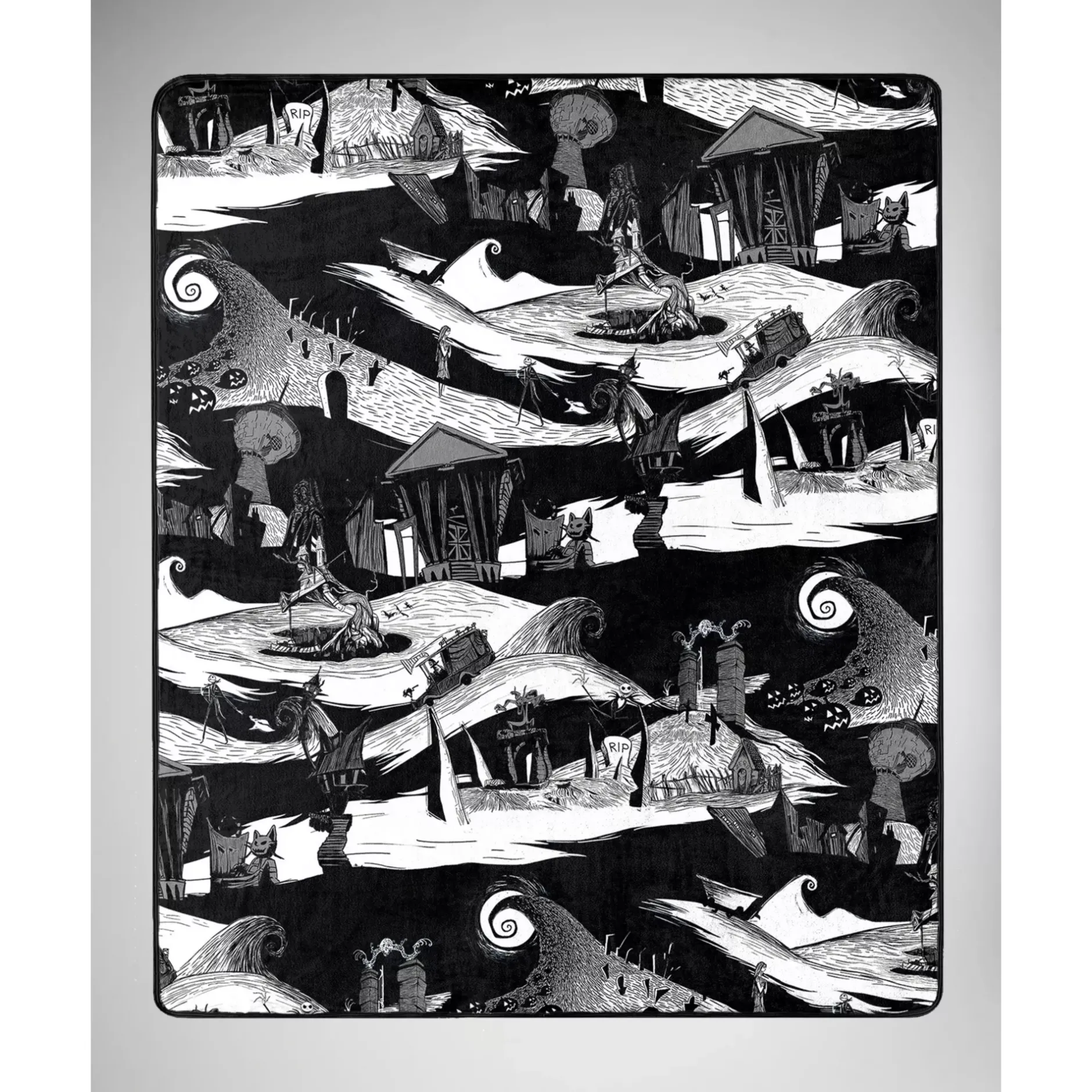 Spirit Halloween Jack Skellington Reversible Fleece Blanket - The Nightmare Before Christmas