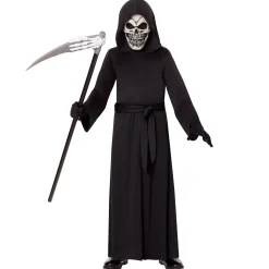 BOY Spirit Halloween Kids Black Robe and Mask