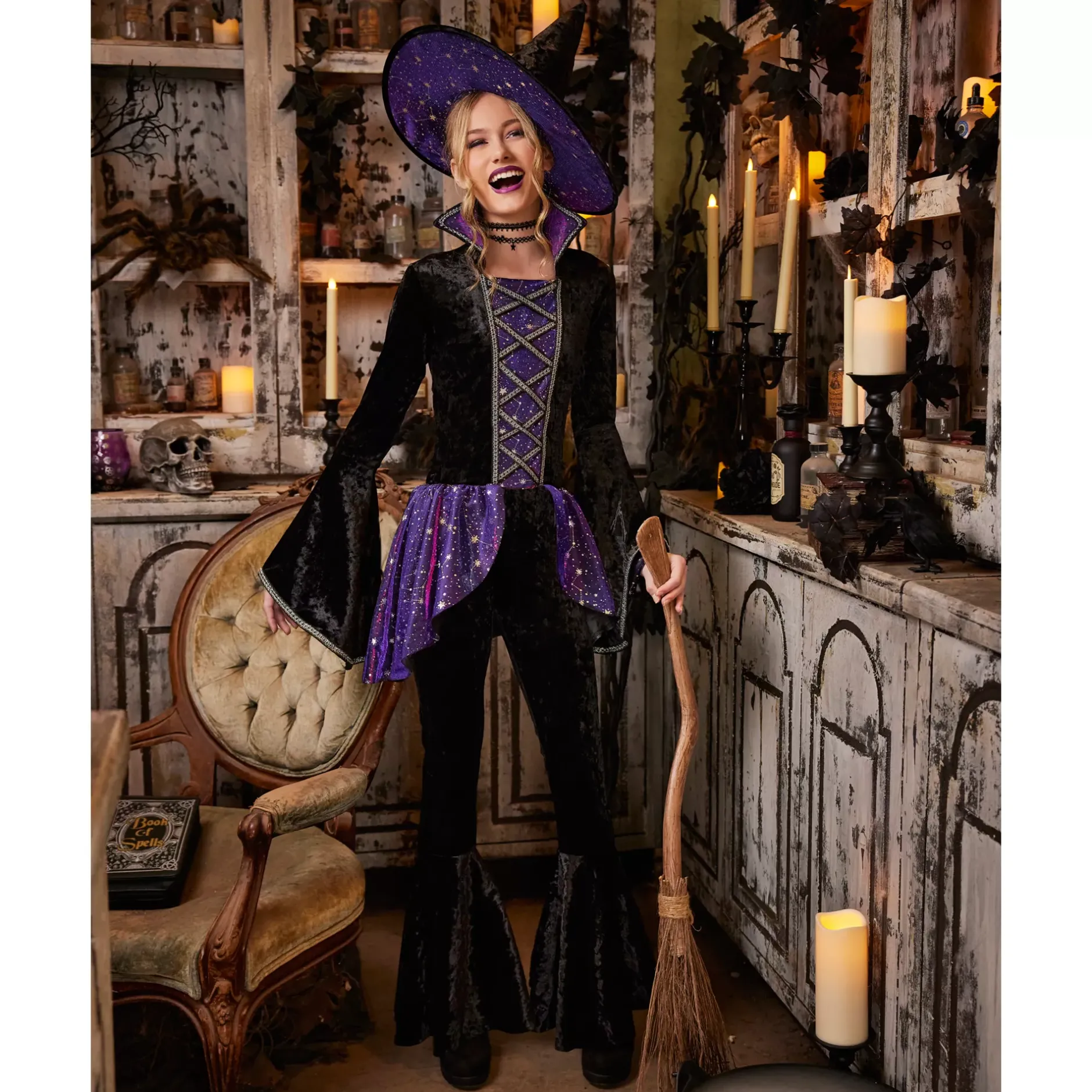Spirit Halloween Kids Dark Magic Witch Costume