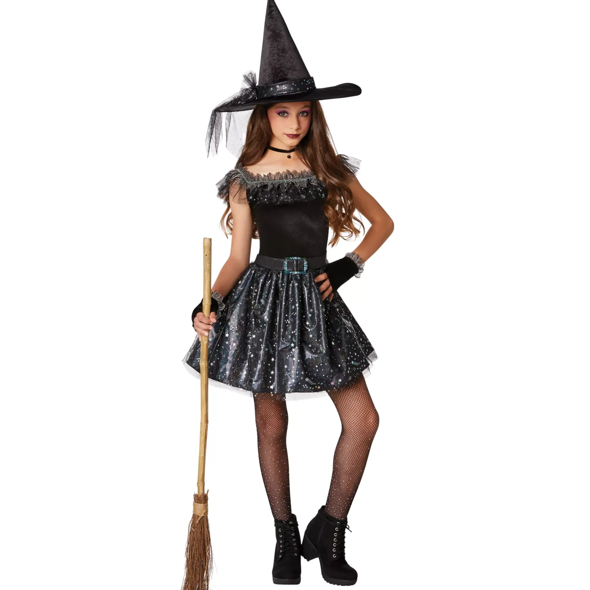 Spirit Halloween Kids Glitter Witch Costume