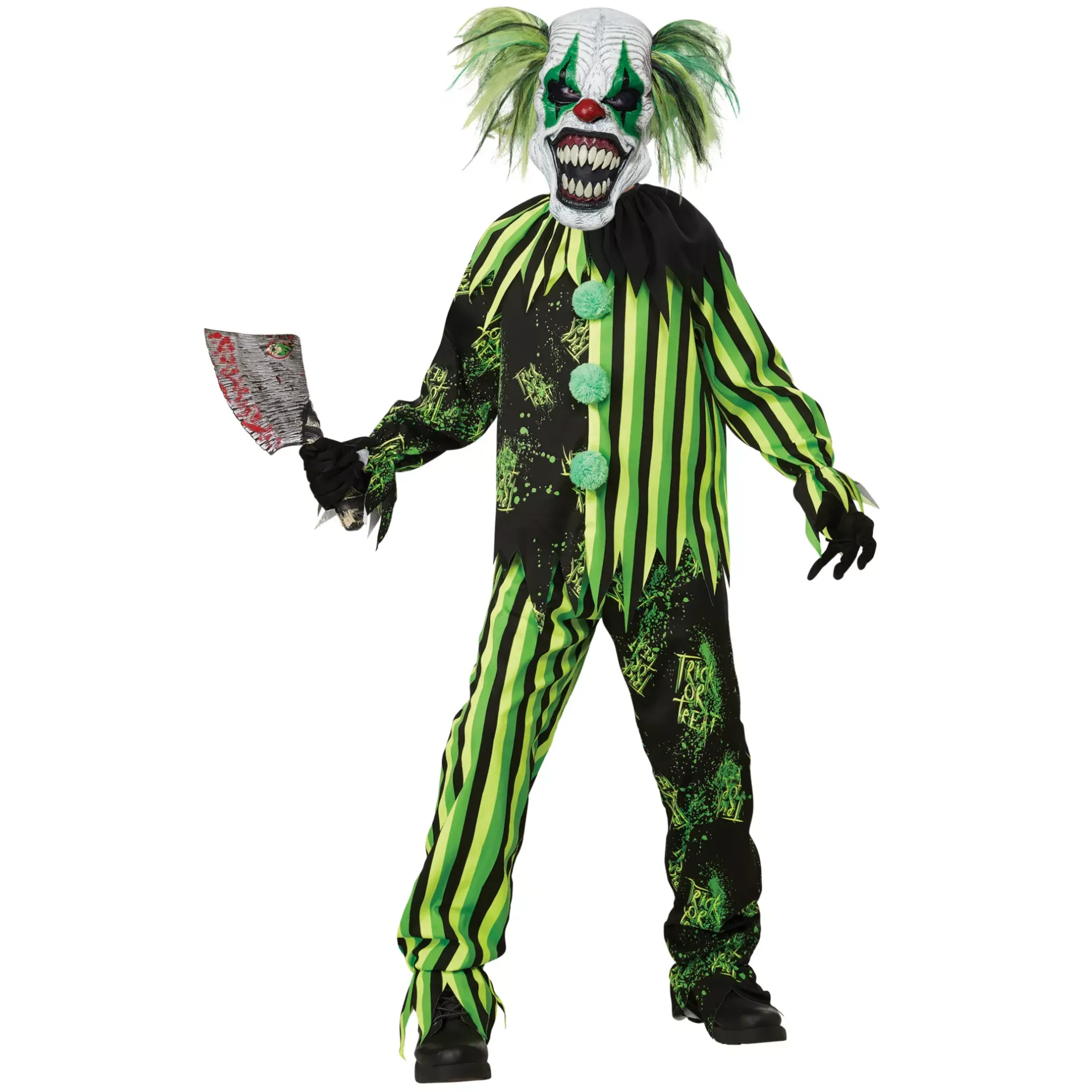 BOY Spirit Halloween Kids Glow in the Dark Chaos Clown Costume
