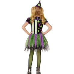 Spirit Halloween Kids Glow in the Dark Neon Clown Costume