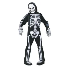 BOY Spirit Halloween Kids Glow in the Dark Skelebones One Piece Costume