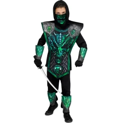BOY Spirit Halloween Kids Green Dragon Ninja Costume Deluxe