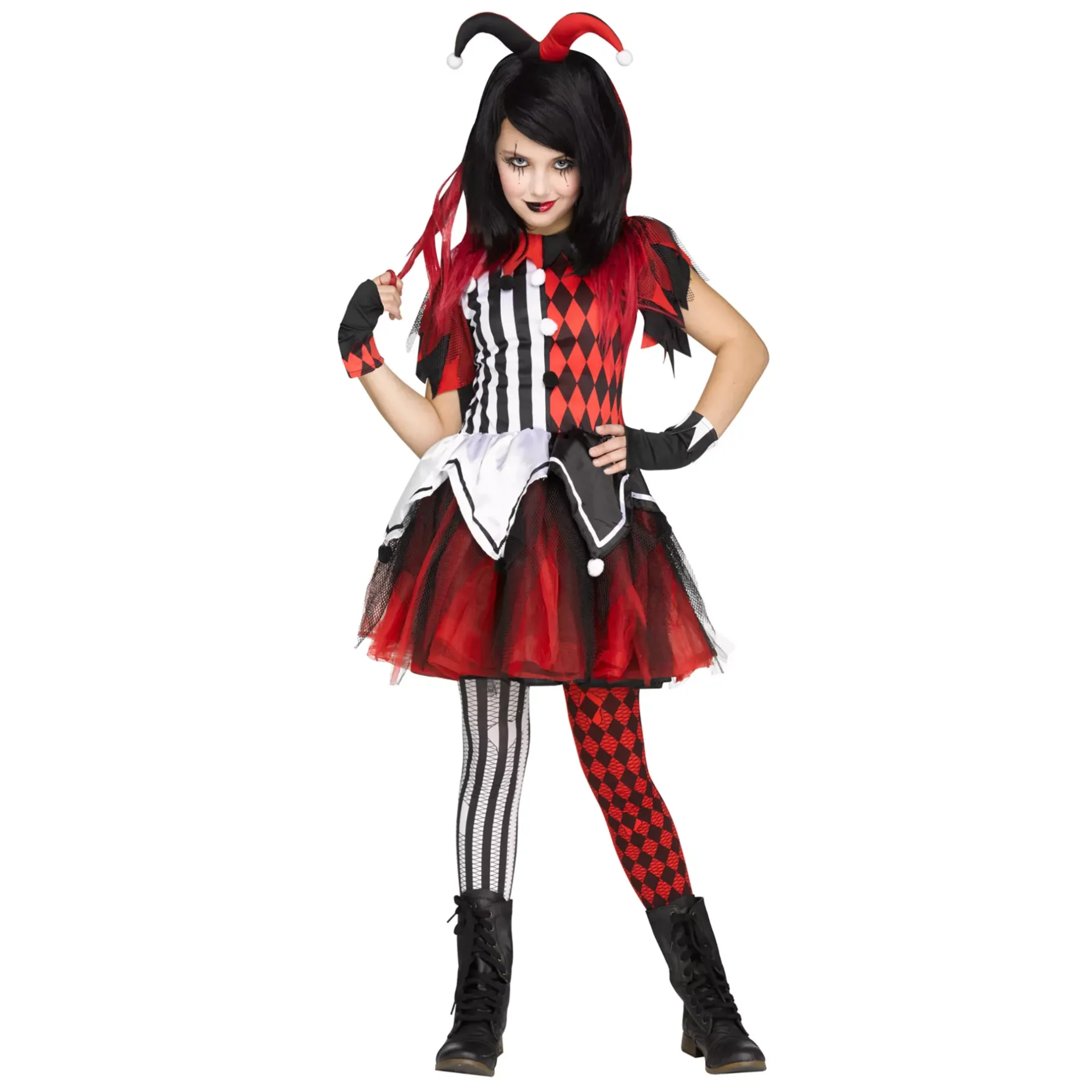 Spirit Halloween Kids Horror Harlequin Costume