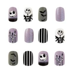 Spirit Halloween Kids Jack Skellington Press-On Nails - The Nightmare Before Christmas