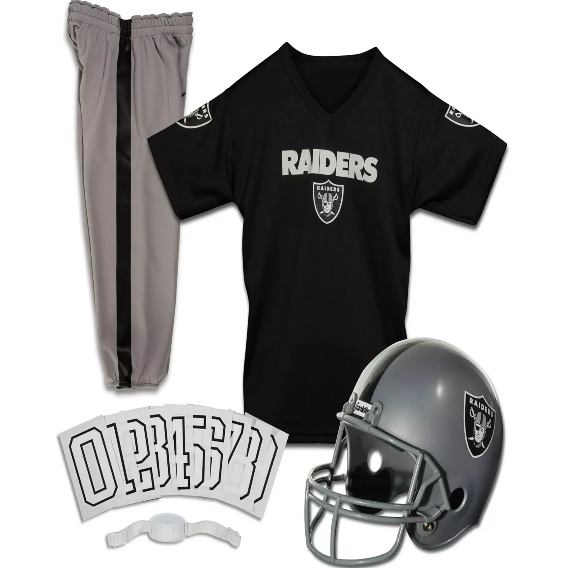 BOY Spirit Halloween Kids Las Vegas Raiders NFL Deluxe Uniform Costume - Franklin Sports