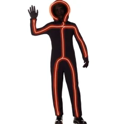 Spirit Halloween Kids Orange Light-Up Stick Figure Costume