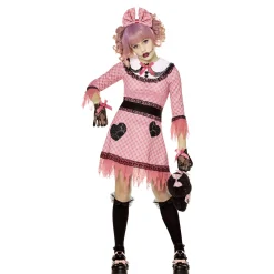 Spirit Halloween Kids Pink Doll Costume