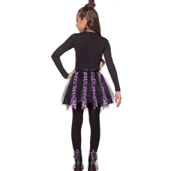 Spirit Halloween Kids Purple Punk Gothic Skeleton Costume