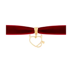 Spirit Halloween Kids Red Devil Heart Choker Necklace