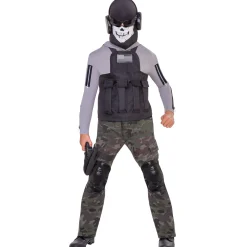 BOY Spirit Halloween Kids Skull Commando Costume