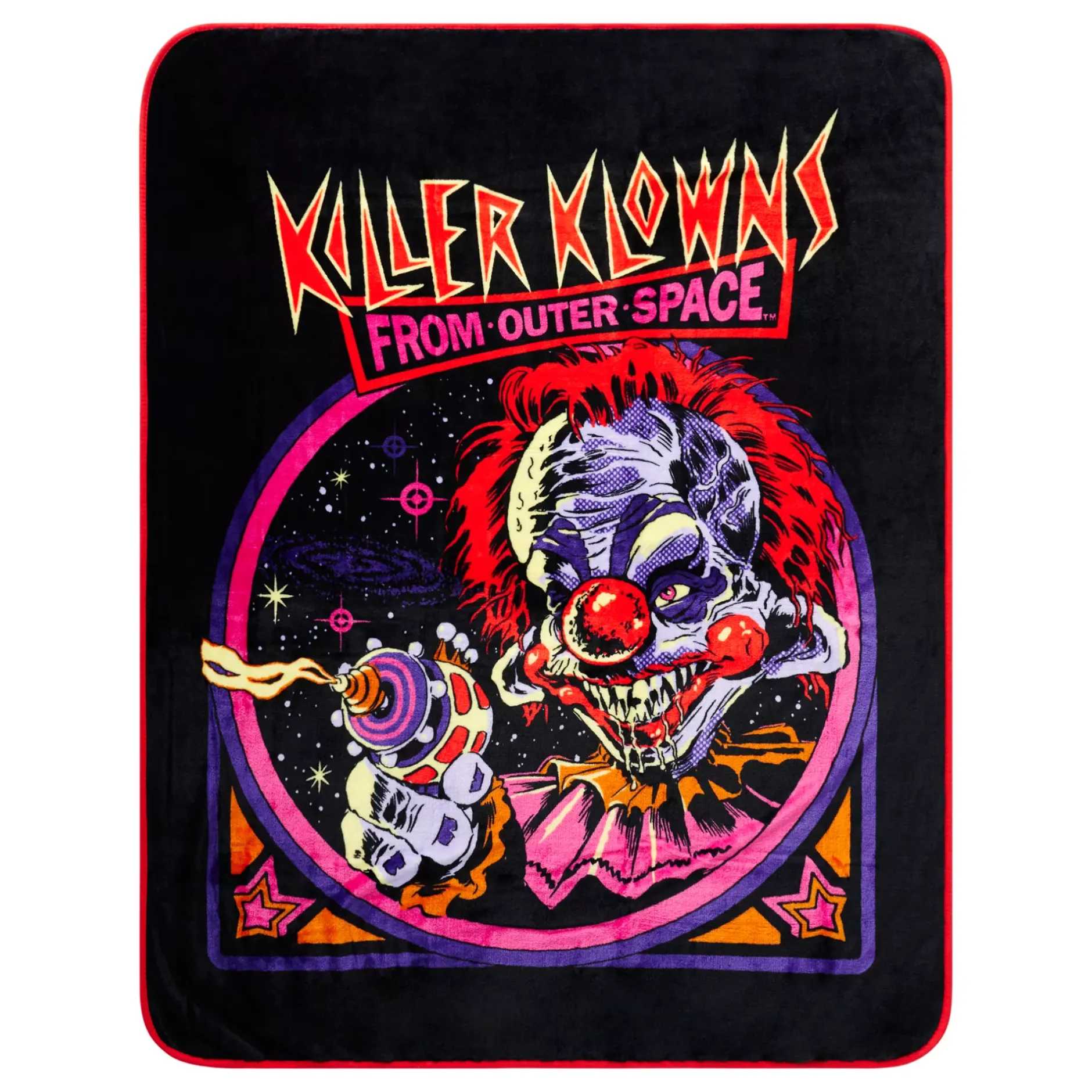 Spirit Halloween Killer Klowns from Outer Space Retro Fleece Blanket