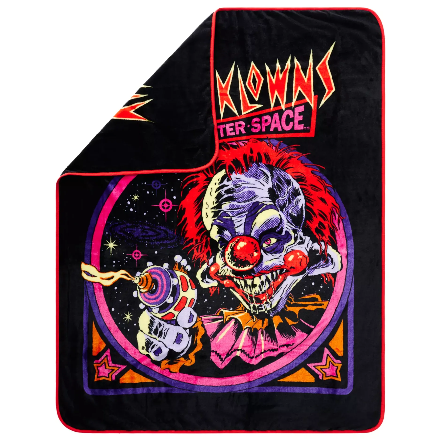 Spirit Halloween Killer Klowns from Outer Space Retro Fleece Blanket