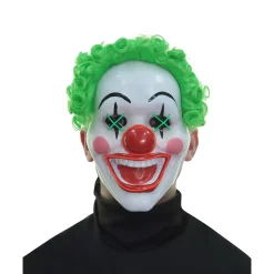 Spirit Halloween Light-Up El Wire Jokes on You Clown Half Mask