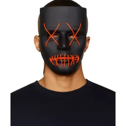 Spirit Halloween Light-Up EL Wire X Eyes Mask