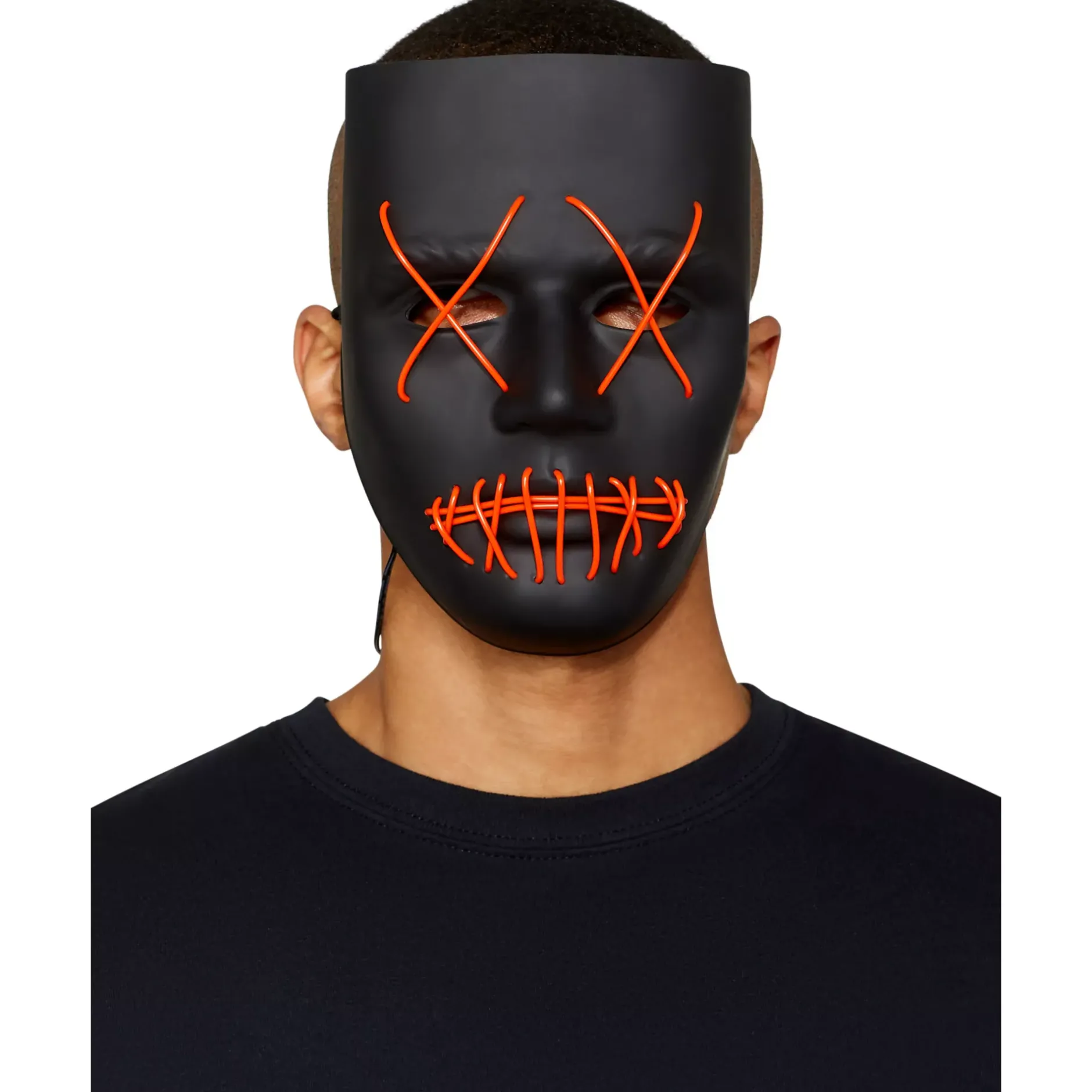 Spirit Halloween Light-Up EL Wire X Eyes Mask