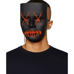 Spirit Halloween Light-Up EL Wire X Eyes Mask