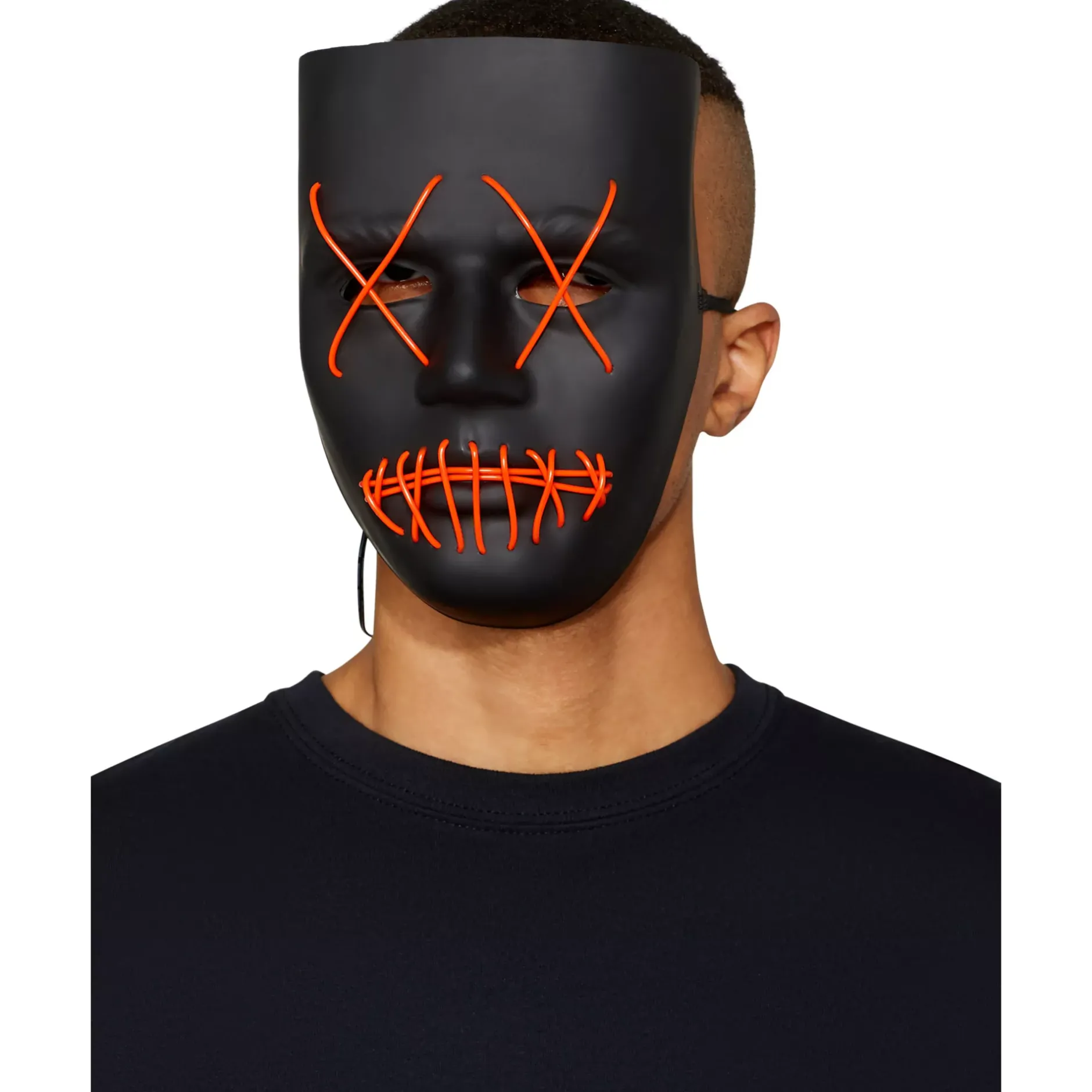 Spirit Halloween Light-Up EL Wire X Eyes Mask