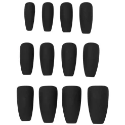 Spirit Halloween Matte Black Coffin Press On Nails