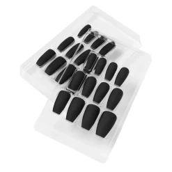 Spirit Halloween Matte Black Coffin Press On Nails