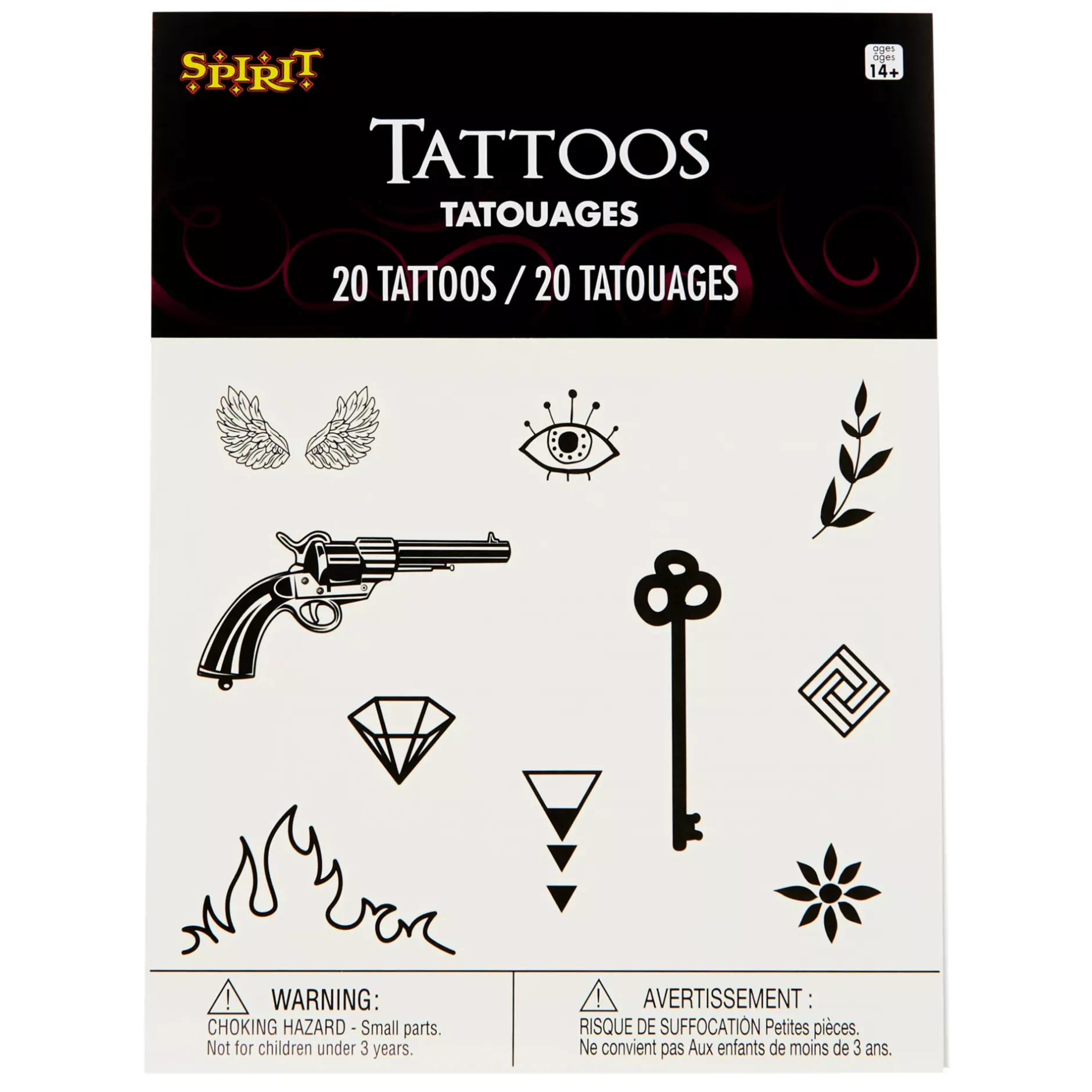 Spirit Halloween Mini Temporary Tattoos - 20 Pack