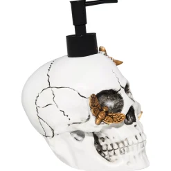 Spirit Halloween Moth Covered Skull Soap Dispenser