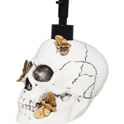 Spirit Halloween Moth Covered Skull Soap Dispenser