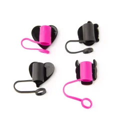 Spirit Halloween Multi-Pack Pink Skull and Heart Straw Toppers - 4 Pack