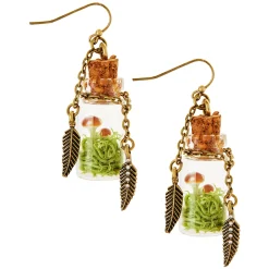 Women Spirit Halloween Mushroom Bottle Jewelry Set