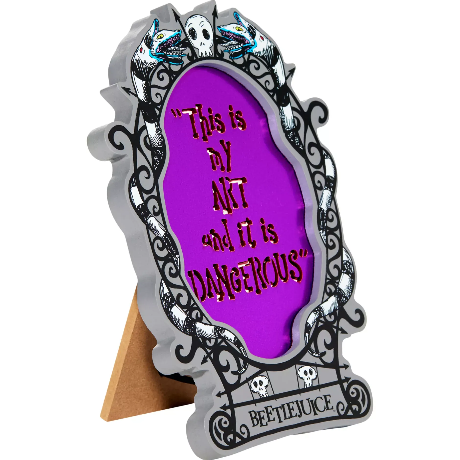 Spirit Halloween My Art is Dangerous Sign - Beetlejuice