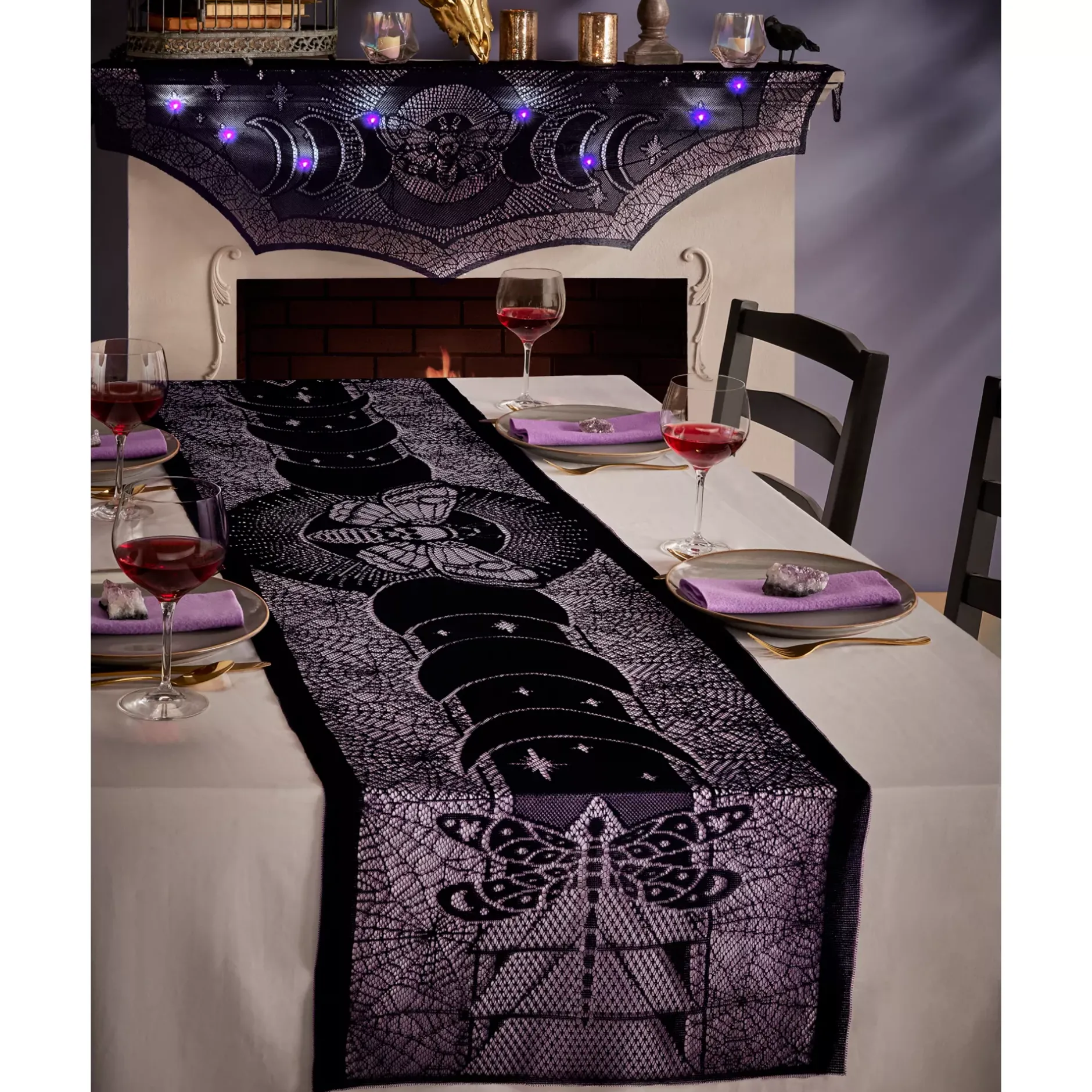 Spirit Halloween Mystical Arts Insect Lace Table Runner