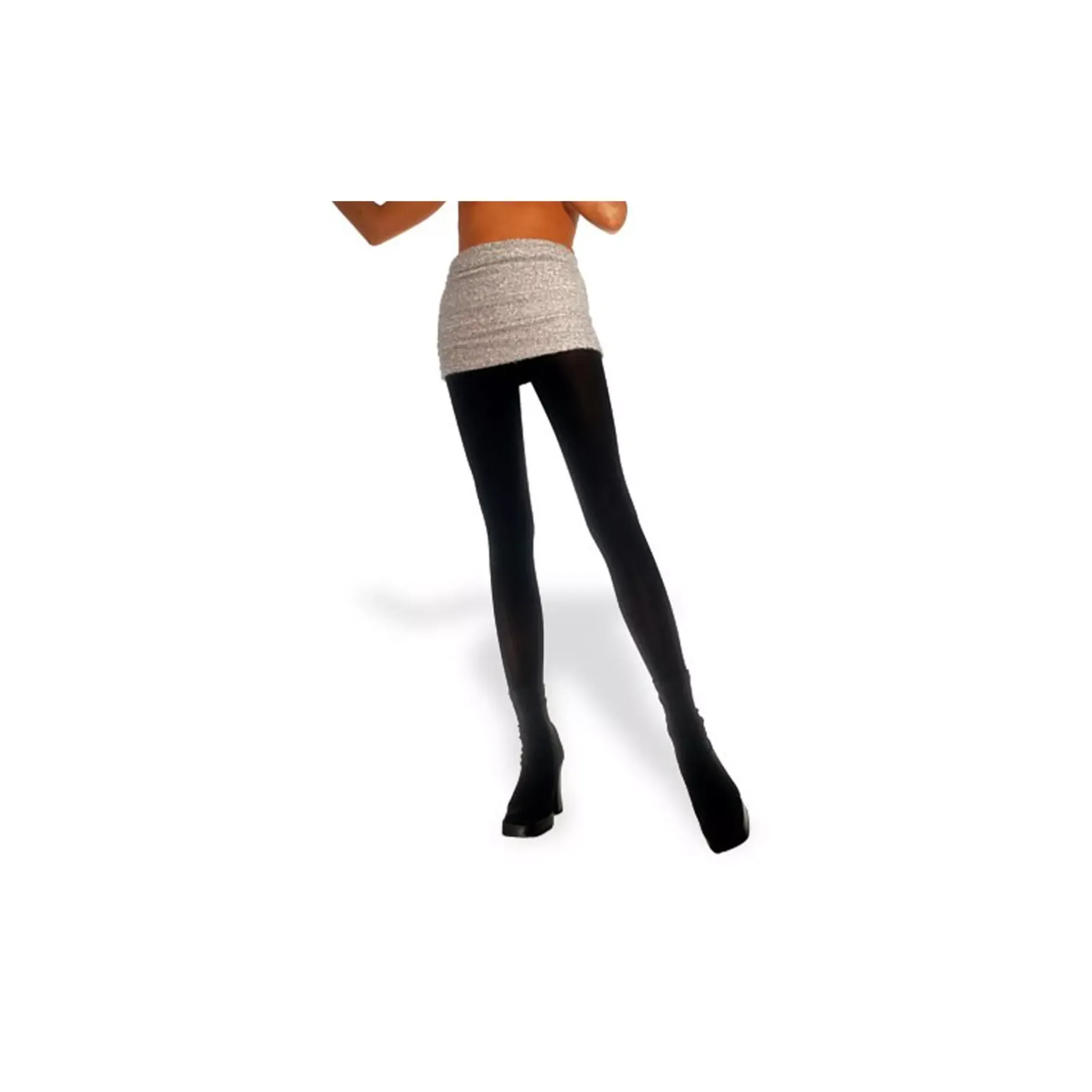 Women Spirit Halloween Opaque Tights - Black