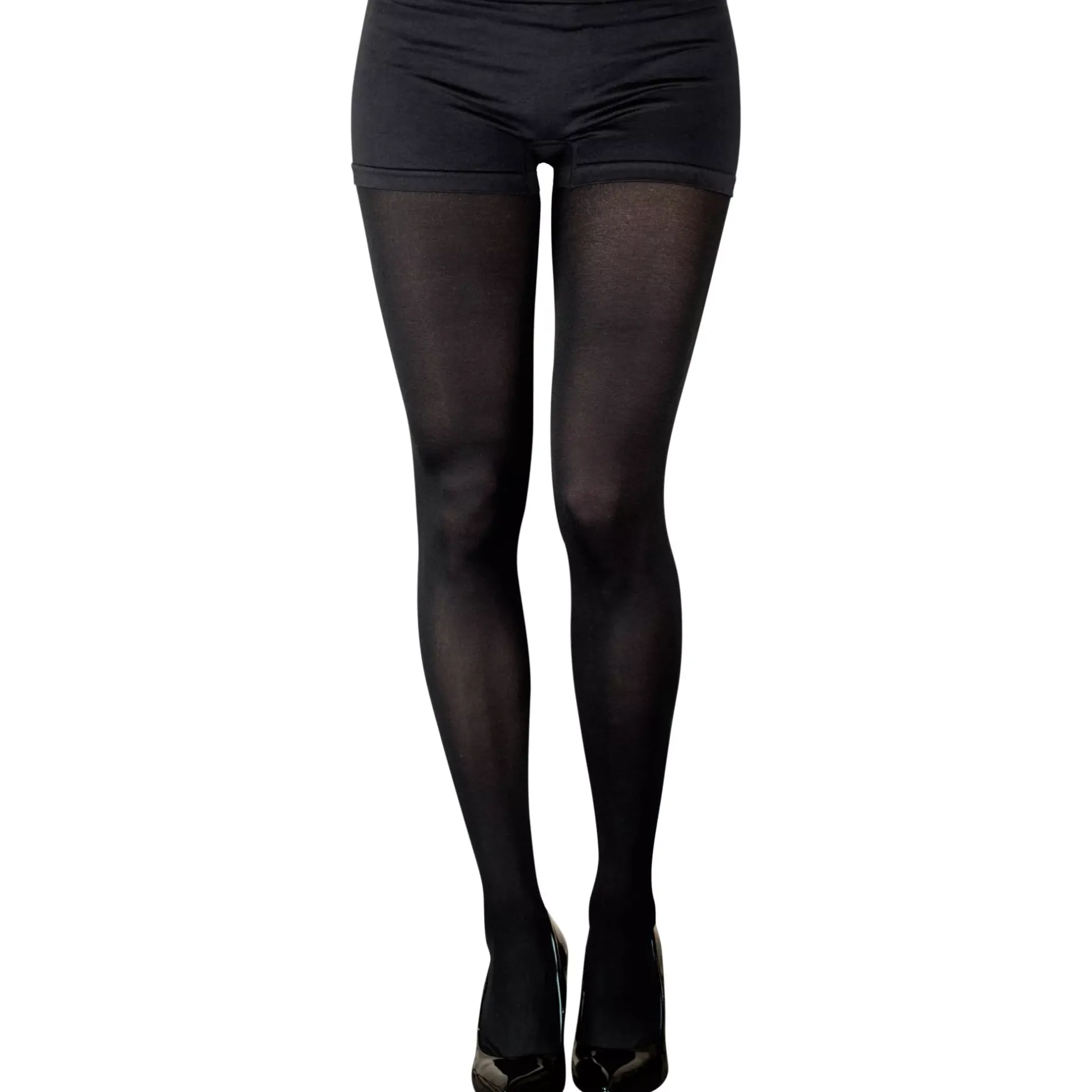 Women Spirit Halloween Opaque Tights - Black