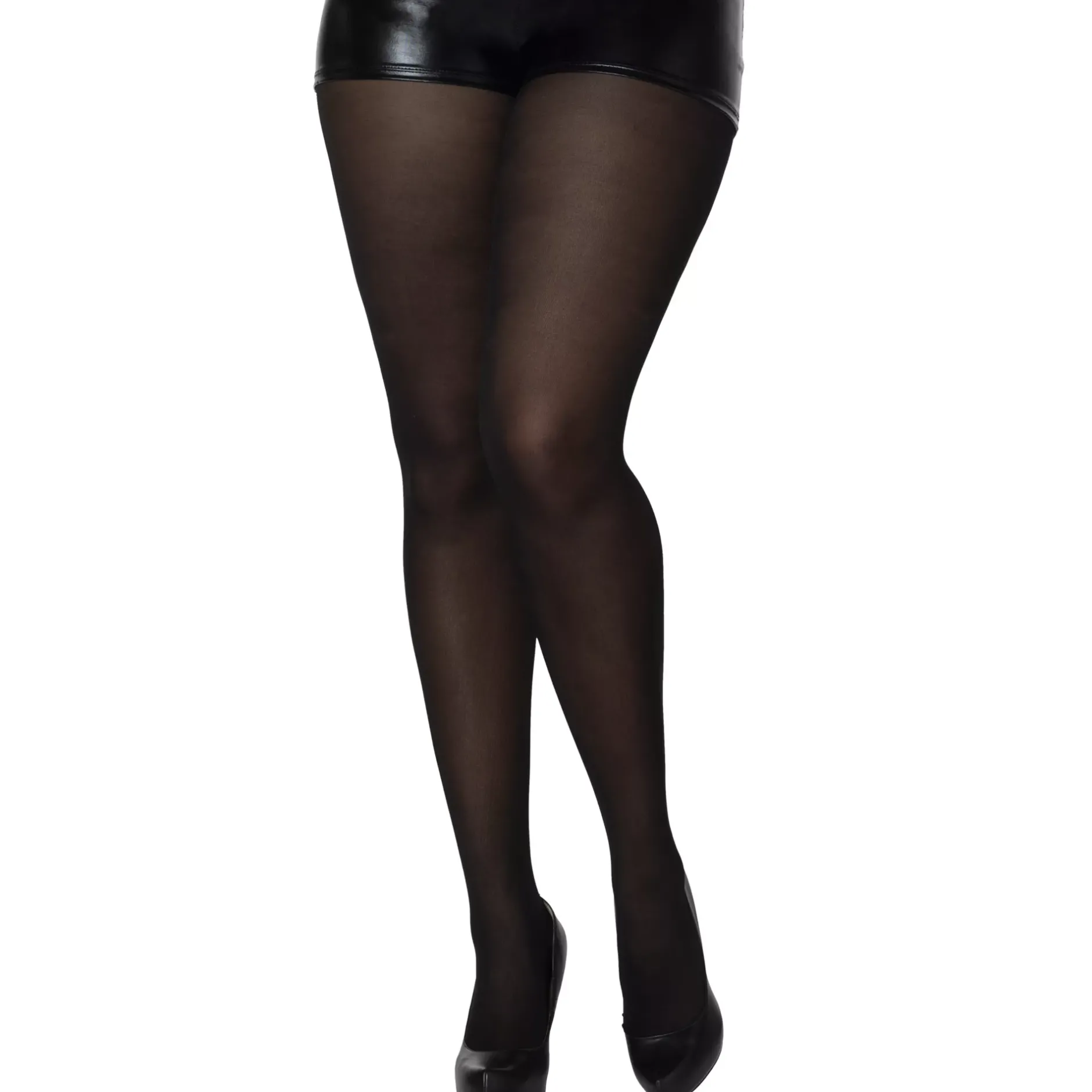 Women Spirit Halloween Opaque Tights - Black