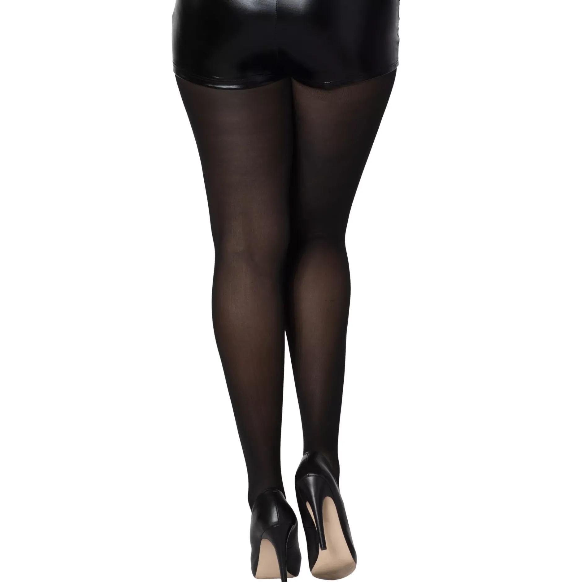 Women Spirit Halloween Opaque Tights - Black